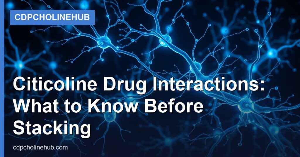 Citicoline Drug Interactions: What to Know Before Stacking - CDPCholineHub