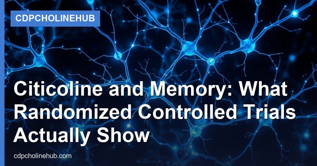 Citicoline and Memory: What Randomized Controlled Trials Actually Show - CDPCholineHub