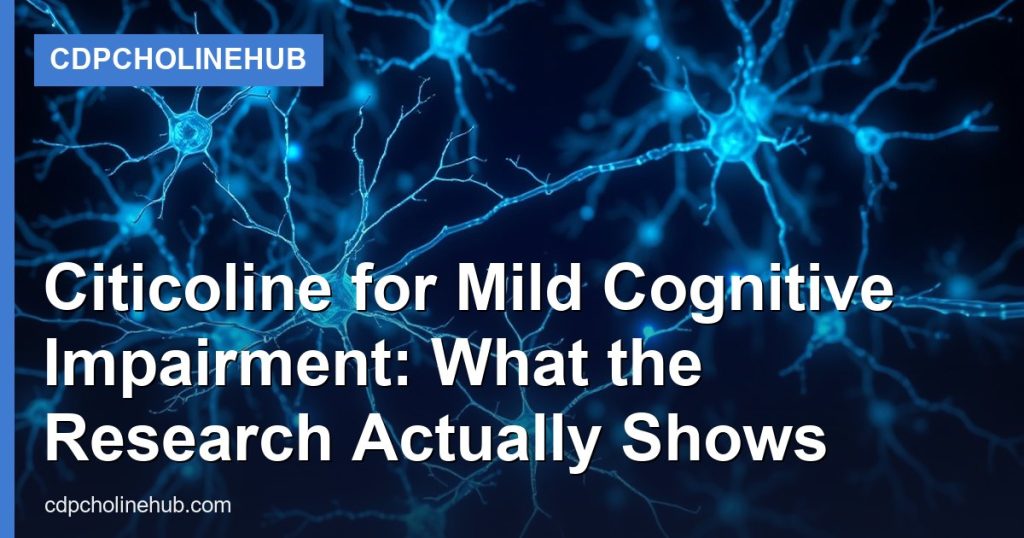 Citicoline for Mild Cognitive Impairment: What the Research Actually Shows - CDPCholineHub
