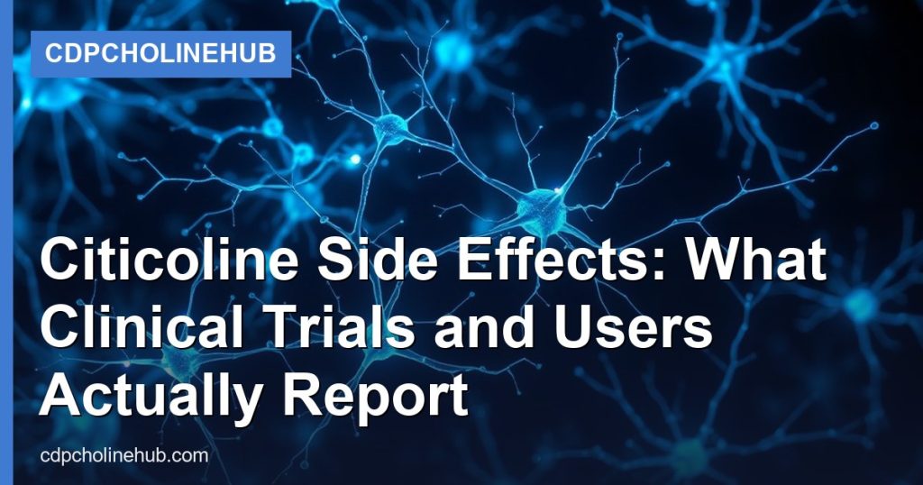 Citicoline Side Effects: What Clinical Trials and Users Actually Report - CDPCholineHub
