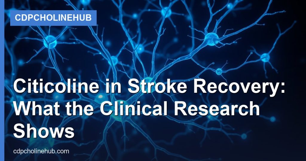 Citicoline in Stroke Recovery: What the Clinical Research Shows - CDPCholineHub