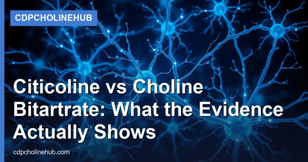 Citicoline vs Choline Bitartrate: What the Evidence Actually Shows - CDPCholineHub