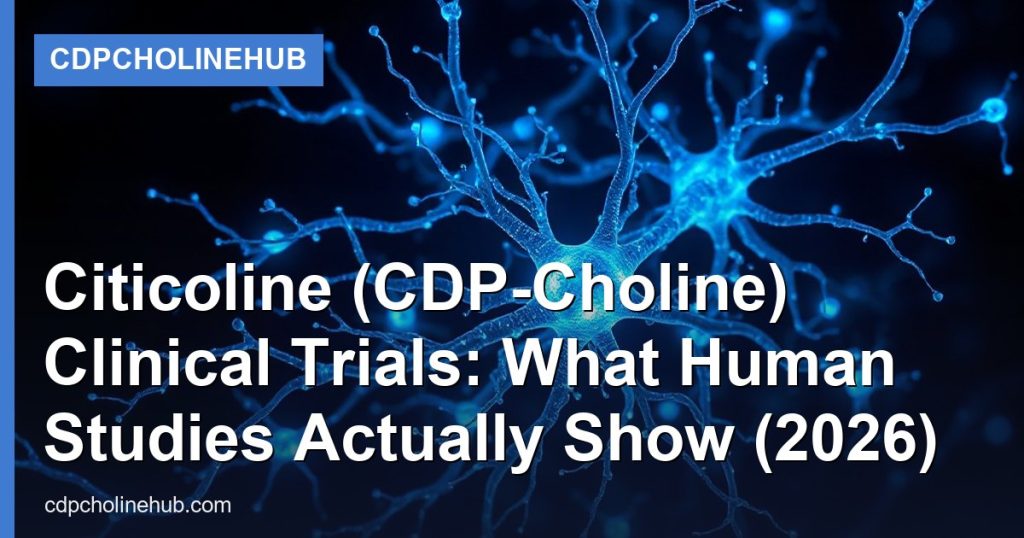 Citicoline (CDP-Choline) Clinical Trials: What Human Studies Actually Show (2026) - CDPCholineHub