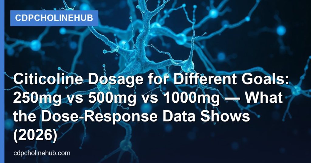 Citicoline Dosage for Different Goals: 250mg vs 500mg vs 1000mg — What the Dose-Response Data Shows (2026) - CDPCholineHub