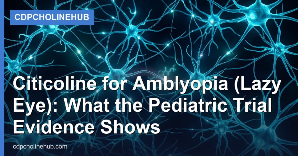 Citicoline for Amblyopia (Lazy Eye): What the Pediatric Trial Evidence Shows - CDPCholineHub